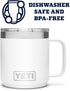YETI Rambler 10 oz Stackable Mug, Vacuum Insulated, Stainless Steel with MagSlider Lid, White