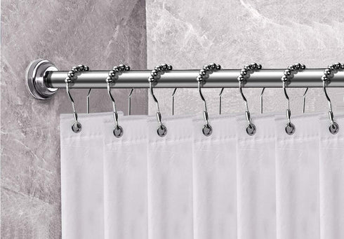 HBlife Shower Curtain Rods 26-41 inches, Never Rust Non-Slip Spring Tension Curtain Rod No Drilling Stainless Steel Curtain Rod Use Bathroom Kitchen