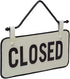 Foreside Home and Garden Small Open Closed Sign, White, Black