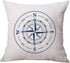 ULOVE LOVE YOURSELF Coastal Sailing Throw Pillow Case Blue Compass/Anchor/Sailboat/Navigation Pattern Ocean Theme Cushion Covers Nautical Beach Decorative Pillowcases 18—18 Inch,4Pack