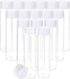 Aneco 16 Pack 12 Ounce Clear PET Plastic Juice Bottles Empty Round Bottles with Lids for Juice, Milk, Tea and Other Beverages