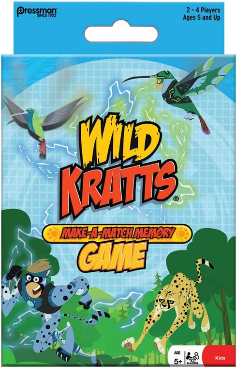 Pressman Wild Kratts Make A Match in Box Game Multi-colored, 5"