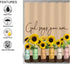 Sunflower Shower Curtain Set for Bathroom, Bathroom Curtain with Inspirational Bible Verse Design, Home Decor Polyester Fabric Waterproof Bath Room Curtains Set with 12 Hooks, Yellow and Brown