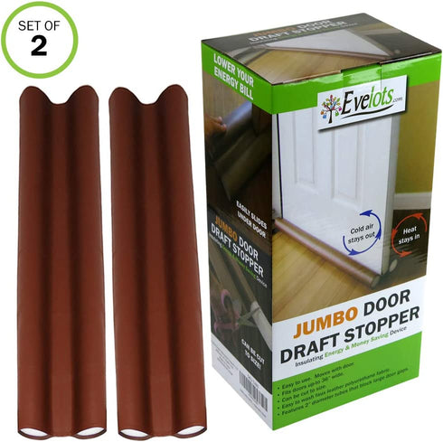 Evelots Draft Stopper Door/Window-Double-No Repositioning-No Cold -36 Inch-Set/2