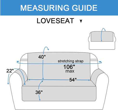 RHF Reversible Loveseat Covers for Dogs, Couch Covers for Dogs, Loveseat Cover for Dogs,Pet Cover for Loveseat, Loveseat Slipcover&Love Seat Couch Covers,Machine Washable(Loveseat:Chocolate/Beige)