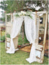 White Lace Tablecloth Rectangle 2 Pieces 60x120 Inch Embroidered Lace Rustic Table Cover for Birthday Party Wedding Baby Bridal Shower