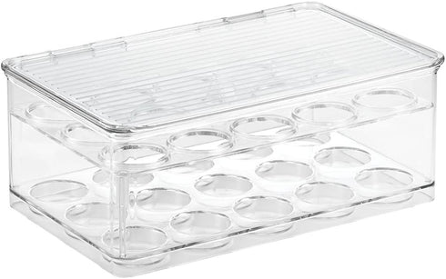 iDesign Linus Stackable Single Serve Coffee Pod Holder with Lid - 7.25" x 10.75" x 4.25", Clear