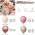 YSF 158Pcs Dusty Rose Pink Balloon Garland Kit Arch with Gream Peach, Peach, Apricot,and Chrome Champagne Balloons Neutral Decorations for Baby Bridal Shower, Birthday Party Ballon Wall