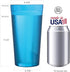 US Acrylic Caf© 32-ounce Plastic Restaurant Style Lightweight Stackable Beverage Tumblers | Reusable, BPA-free, Made in the USA, Top-rack Dishwasher Safe | Iced Tea Cups set of 12 in 4 Coastal Colors