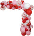 Women's Day Party Balloons Arch and Garland, 110 PCS Valentines Color Red Pink White Balloons 18" 12" 5" Red Heart Mylar Balloons for Valentines Wedding Engagement Party Supplies
