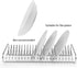 MyGift Chrome Plated Metal Kitchen Dish Plate Storage Organizer and Drying Rack, Holds up to 21 Dinner, Salad, and Dessert Round Plates