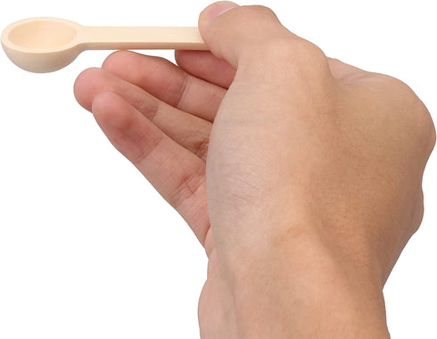 Mxfans 50x Kitchen Wooden Small Mini Spoons for Salt Condiment Coffee Honey