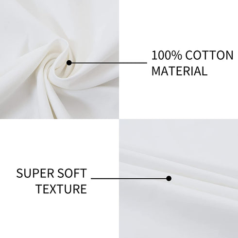 L LOVSOUL 100% Cotton Pillowcase 2 Pack White Queen Size 20x28Inches,Luxury Soft Breathable and Machine Wash Pillow Covers with Envelope Closure(Pillows are not Included)