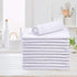 Talvania Bar Mop Towels 16?x19?, White Kitchen Bar Towel 12 Pack, 100% Cotton Ribbed Cleaning Cloths Rags, Super Absorbent Terry Multi-Purpose Bar Mops Shop Towels for Home Restaurant Commercial Use