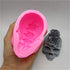Monaco 3D Rose Skull Silicone Mold Fondant Cake Mold Resin Plaster Chocolate Candle Candy Mold Pink