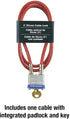 Master Lock 719D Steel Cable with Integrated Outdoor Padlock with Key, 1 Pack
