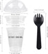 50Pack 12oz Clear Plastic Parfait Cups with Insert and Dome Lids (No Hole) Disposable Dessert Cups for Yogurt Fruit and Cereal Parfait