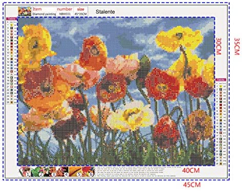 Stalente Diamond Painting Kits for Adults, Diamond Painting Flowers, Diamond Art Landscape, DIY 5D Full Round Drill Diamond Art Kits Crafts for Home Wall Decor 13.7X17.7in