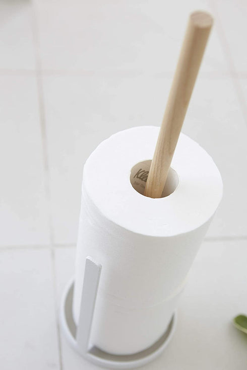 Yamazaki Home Toilet Paper Stocker, Holds 3 Toilet Paper Rolls, No Assembly Req, White, One Size
