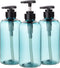 Shower Bottles Refillable with Labels, Segbeauty 3pcs 16.9oz Liquid Soap Dispenser for Bathroom, 500ml Pump Bottles for Body Soap Shampoo Conditioner Shower Gel Lotion Hotel, Plastic Press Dispenser