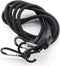2pcs 48x1/3 Inch Bungee Cord with Hook Heavy Duty Straps 2 Climbing Hooks Strong Elastic Rope Shock Cord Tie Down Set Black