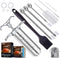 UikieGo 2oz Heavy duty 304 Stainless Steel Meat Marinade Injector Include User Manual (Paper Book) and BBQ Guide E-Book (PDF) for Smoker BBQ Grill Roast (Stoage Bag)