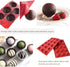 5Pack Sphere Silicone Molds,Ausplua Silicon Dome mold semi sphere Baking Mould for Making Candy, Chocolate,Cake,Jelly,Variety Sizes?Brick Red)