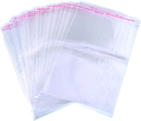 9 X 13 Inch Clear Poly Bags resealable Tshirt Bags Self Seal Cellophane Bags Adhesive Mail Bags for Packaging Clothing Shipping Small Business Boutique()