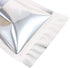 QQ Studio 100 Shiny Colored Aluminum Mylar Foil Clear Window Reclosable QuickQlick Stand-Up Bags (4.25" x 6.25", Silver)