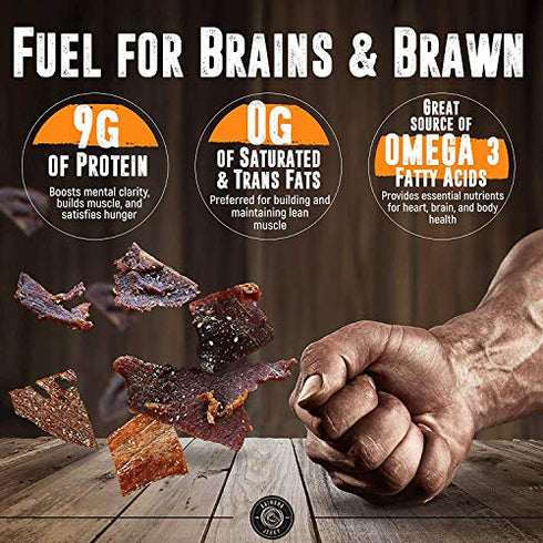 Kaimana Jerky Ahi Tuna Sampler Bundle - All Natural & Wild Caught Tuna Jerky. Made in USA. 9g Protein & Good Source Of Omega-3's (5 pack, 0.50 oz)