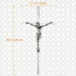 ACHIBANG Crucifix Wall Cross - Metal Slender Catholic Hanging Jesus Cross for the Wall - 10 Inch - Shiny Silver