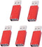 Data Blocker USB - USB Blocker?100% Guaranteed Prevent Hacker Attack.Any Other USB Device Charging,USB-Data Blocker.Data Blockers for Apple Products (5 Red)