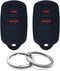 GFDesign 2Pcs Silicone 3 Buttons Key Fob Cover Remote Case Keyless Protector Compatible with Toyota Corolla Camry Echo Matrix Prius Tacoma Tundra RAV4 FJ Cruiser Highlander Sequoia Yaris Scion xA xB