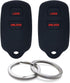 GFDesign 2Pcs Silicone 3 Buttons Key Fob Cover Remote Case Keyless Protector Compatible with Toyota Corolla Camry Echo Matrix Prius Tacoma Tundra RAV4 FJ Cruiser Highlander Sequoia Yaris Scion xA xB