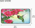 Spring Hummingbird Kitchen Rug Cherry Red Flower Kitchen Mat Summer Blue Sky Floral Leaves Floor Mat Non Slip Area Rugs for Home Decor 39" X 20"