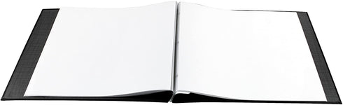 MCS MBI 13.5x12.5 Inch Embossed Gloss Expressions Scrapbook Album with 12x12 Inch Pages, Black, Embossed "Memories" (848121)