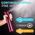 Hula Home Continuous Spray Bottle (10.1oz/300ml) Empty Ultra Fine Plastic Water Mist Sprayer – For Hairstyling, Cleaning, Salons, Plants, Essential Oil Scents & More - Red