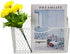 PAG 3 Pockets Hanging File Holder Wall Mount Mail Organizer Metal Chicken Wire Magazine Rack with Tag Slot, White