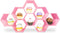 Kwirkworks Cupcake Stand -Unique Design Honeycomb Cupcake Holder |Create Several Styles with Different Combinations of Hexagon Shelf (Pink)