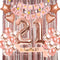 21st Birthday Decorations Party Supplies Kit for Her - Finally 21st Birthday Sash, Happy Birthday Banner, Number 21 Birthday Balloons, Rose Gold Curtain,Confetti Balloons, Heart & Star Foil Balloon, Latex Balloons