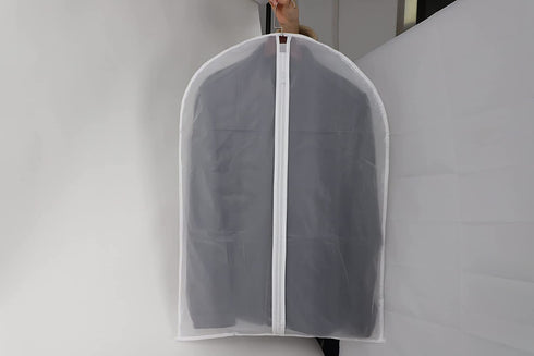 STONCEL Garment Bags for Hanging Clothes 12Pcs Lightweight Clear Full Zipper Suit Bags Breathable Dust Cover for Closet Suits,Dresses,Shirts, Clothes Storage, 31x23Inches