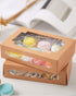 Yotruth 8x5.3x2" Pastry and Cookie Gift Box Bakery Craft Brown Treat Box Pop-up Easy Assembly With Clear Display Window 24 Pack