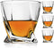 Bavel Whiskey Glasses - 10 OZ Premium Shaped Scotch Glasses set of 4,Glassware Set,Tumblers for Drinking Bourbon whiskey, Cognac, Irish Whisky,Vintage Elegant whiskey glass