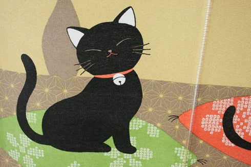 Made in Japan Noren Curtain Tapestry Japanese Black Cats