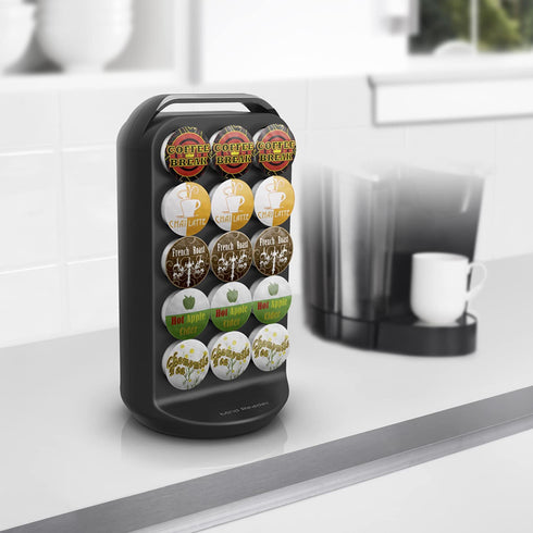 Mind Reader Carousel Coffee Pod Holder, 1 Count (Pack of 1), Black