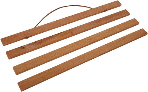 Magnetic Wooden Photo Frame Natural Wood Frame DIY Picture Poster Scroll Prints Artwork Canvas Hanger Teak Wood (40cm)