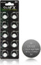 GloFX CR1225 3v Batteries - Button Coin Lithium Watch Battery Key Fob CR1225 (10 Pack)