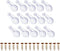 60 Pcs Glass Retainer Clips Kit with Screw,Glass Door Retainer Clips Plastic Glass Panel Clips Mirror Clips for Cabinet Door,Window Dressing Hardware?Offset 4mm