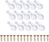 60 Pcs Glass Retainer Clips Kit with Screw,Glass Door Retainer Clips Plastic Glass Panel Clips Mirror Clips for Cabinet Door,Window Dressing Hardware?Offset 4mm