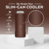 BrüMate Hopsulator Slim Double-walled Stainless Steel Insulated Can Cooler for 12 Oz Slim Cans (Matte Pecan)